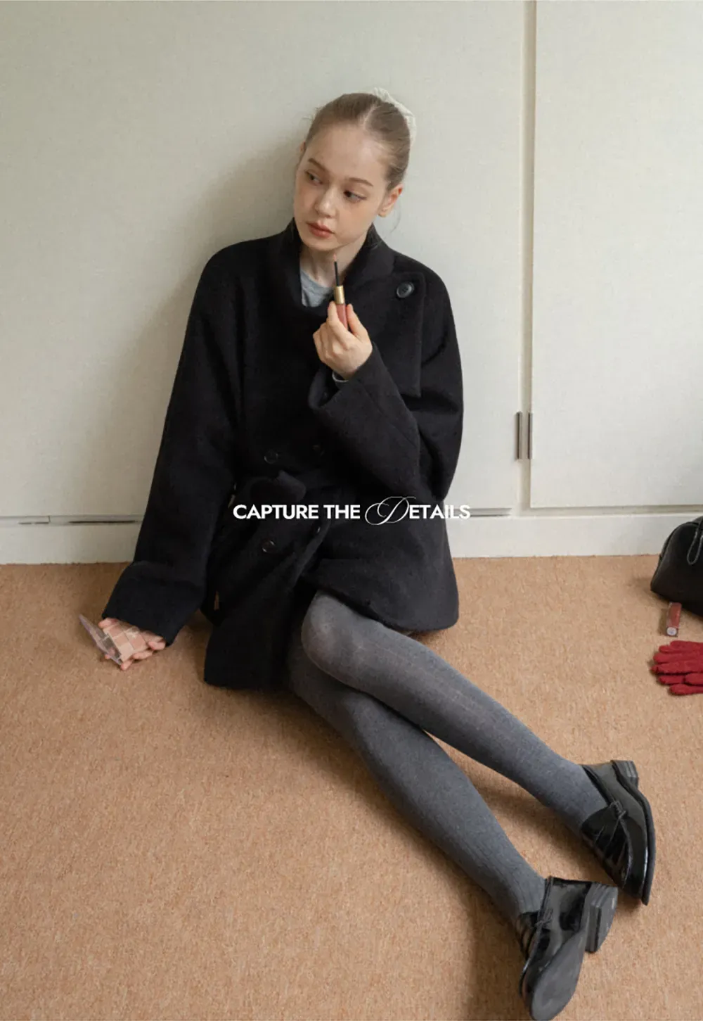 Belted Double Breasted Wool Coat