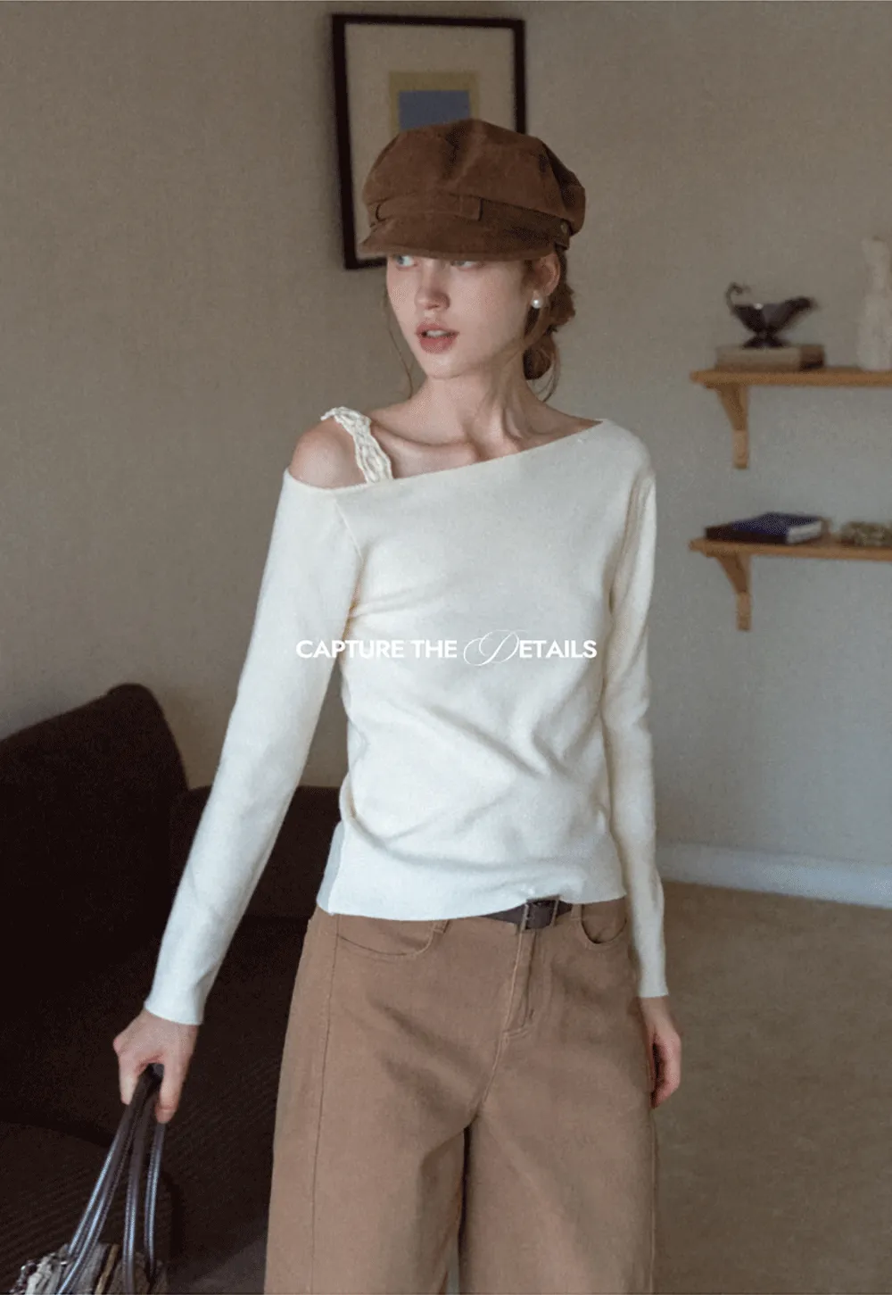 One Shoulder Long Sleeve Top