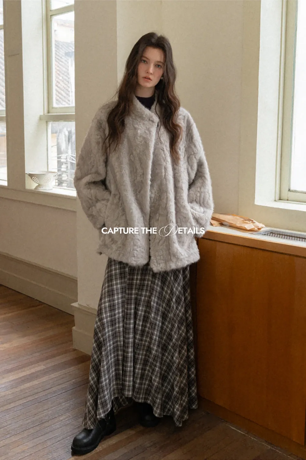 Chic Faux Fur Leather Jacket