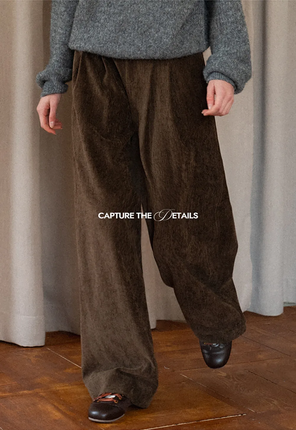 Velvet Wide-Leg Trousers