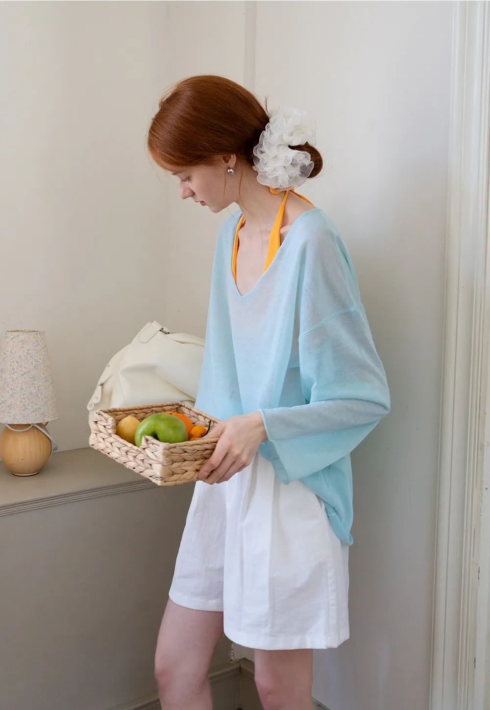 Soft V-Neck Long Sleeve Tee