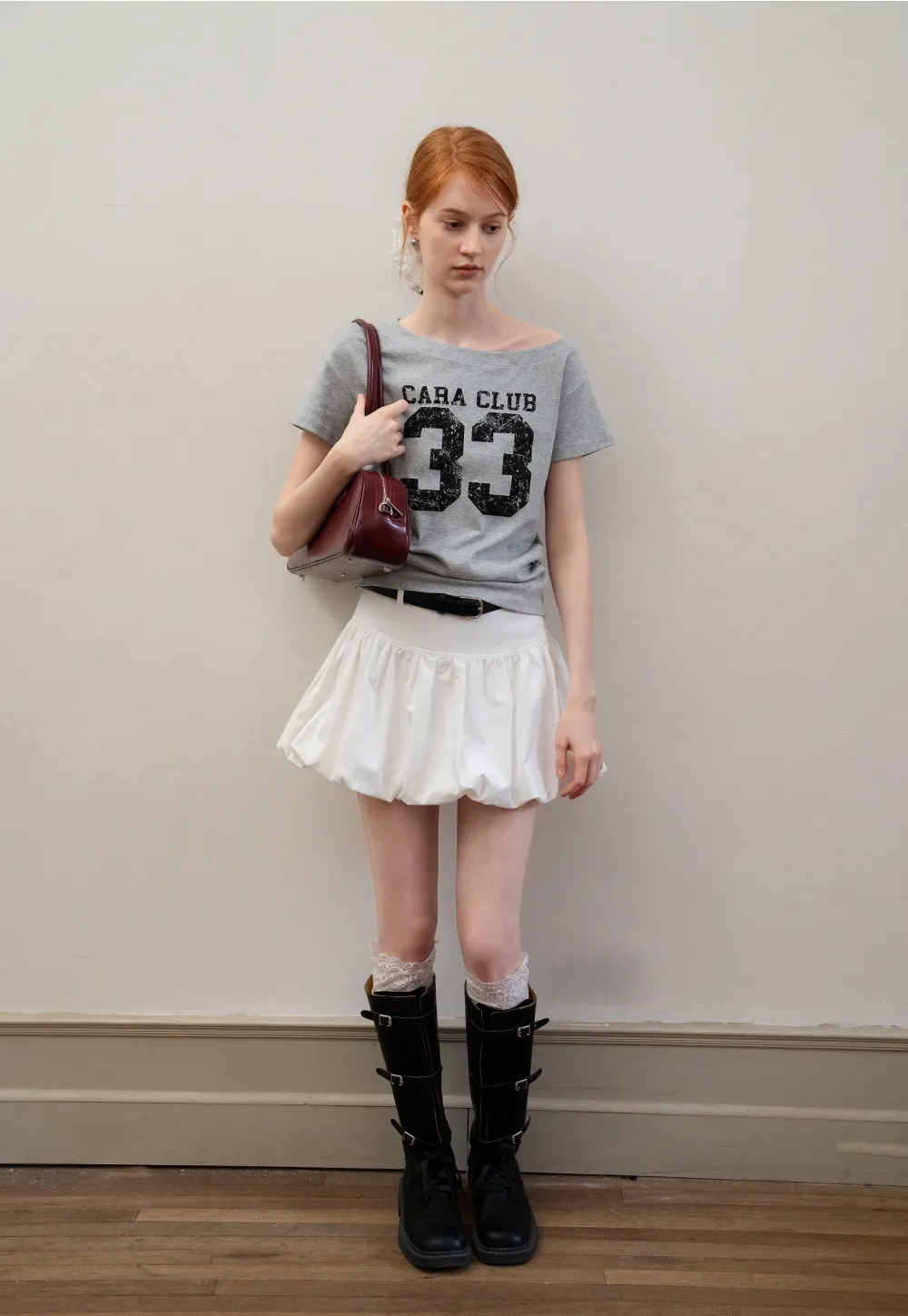 Ruffled Skirt with Belt for Women
