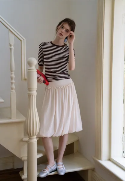Balloon Hem Skirt