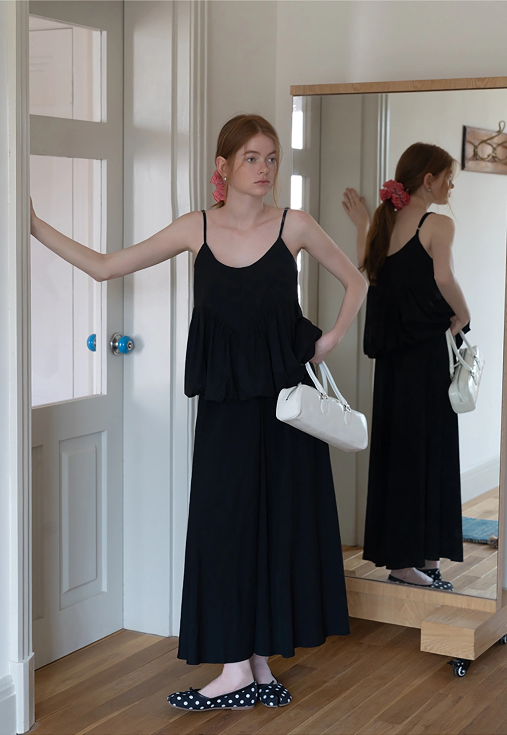 Women's High Waist Maxi Skirt with Flowing Hem