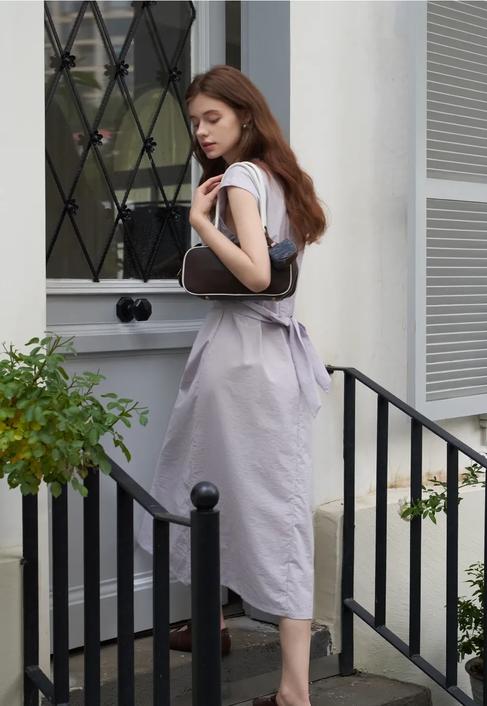 Women’s Twist-Front Sleeveless Midi Dress