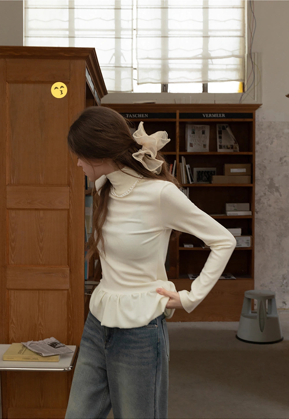 Women’s Turtleneck Peplum Top