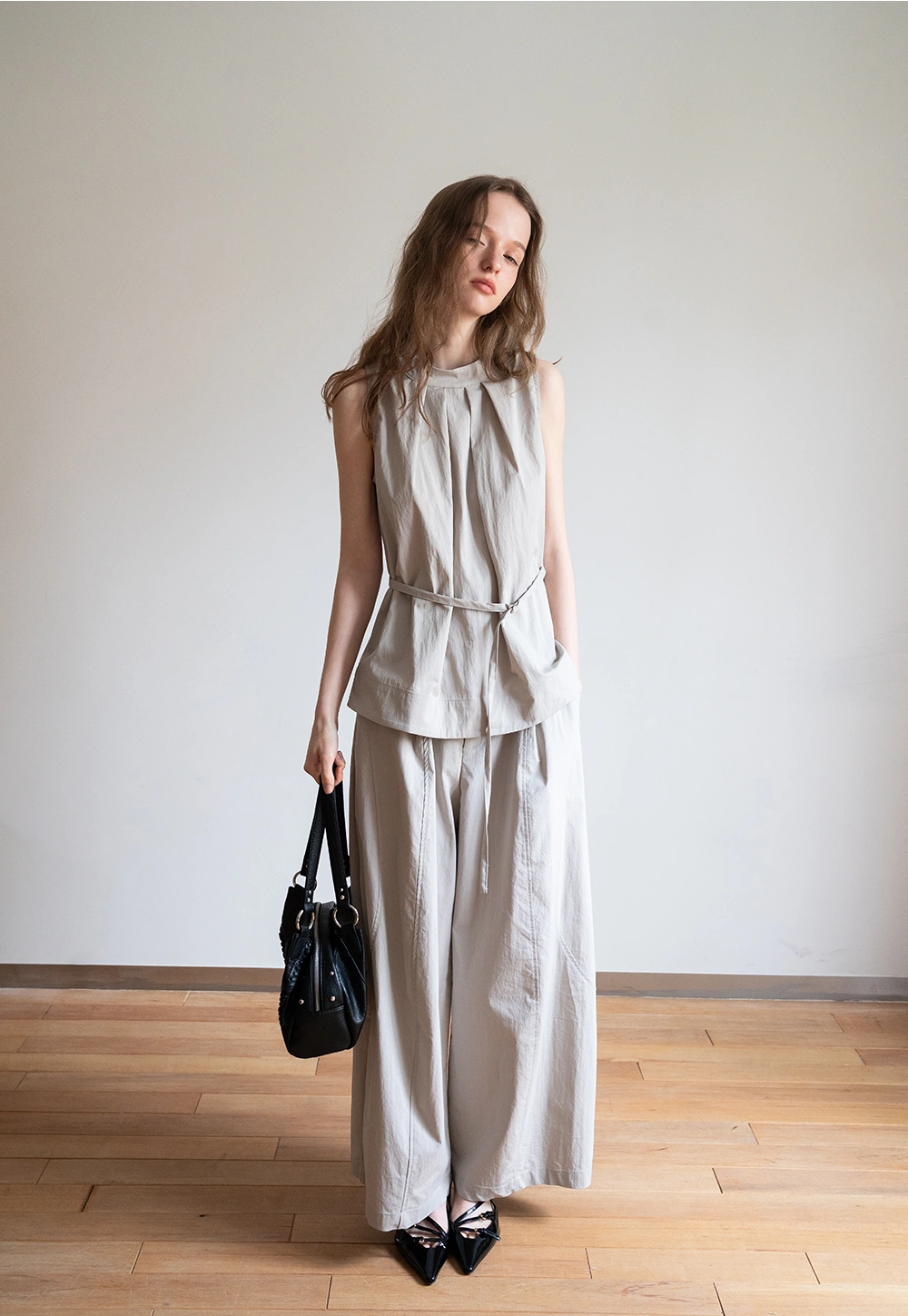 Women’s 2 Piece Sleeveless Top and Wide Leg Pants Set
