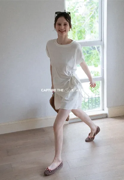 Asymmetric Side Tie Tee