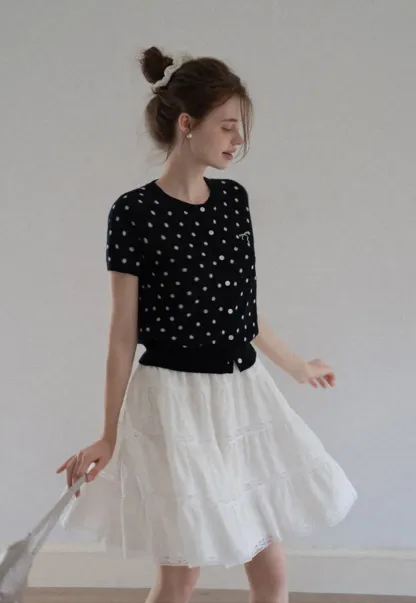 Women's Ruched Button Front Knit Top