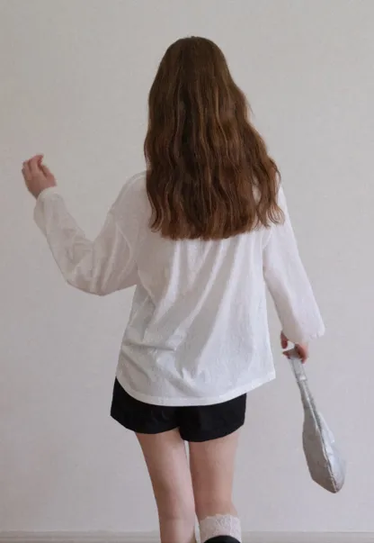 Women's Oversized Graphic Long Sleeve T-Shirt