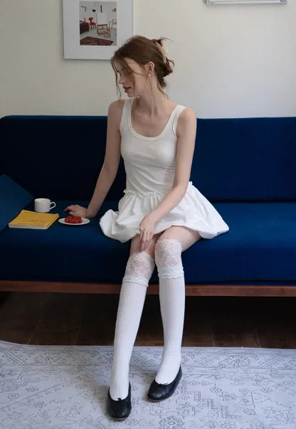 Bubble Hem Mini Dress