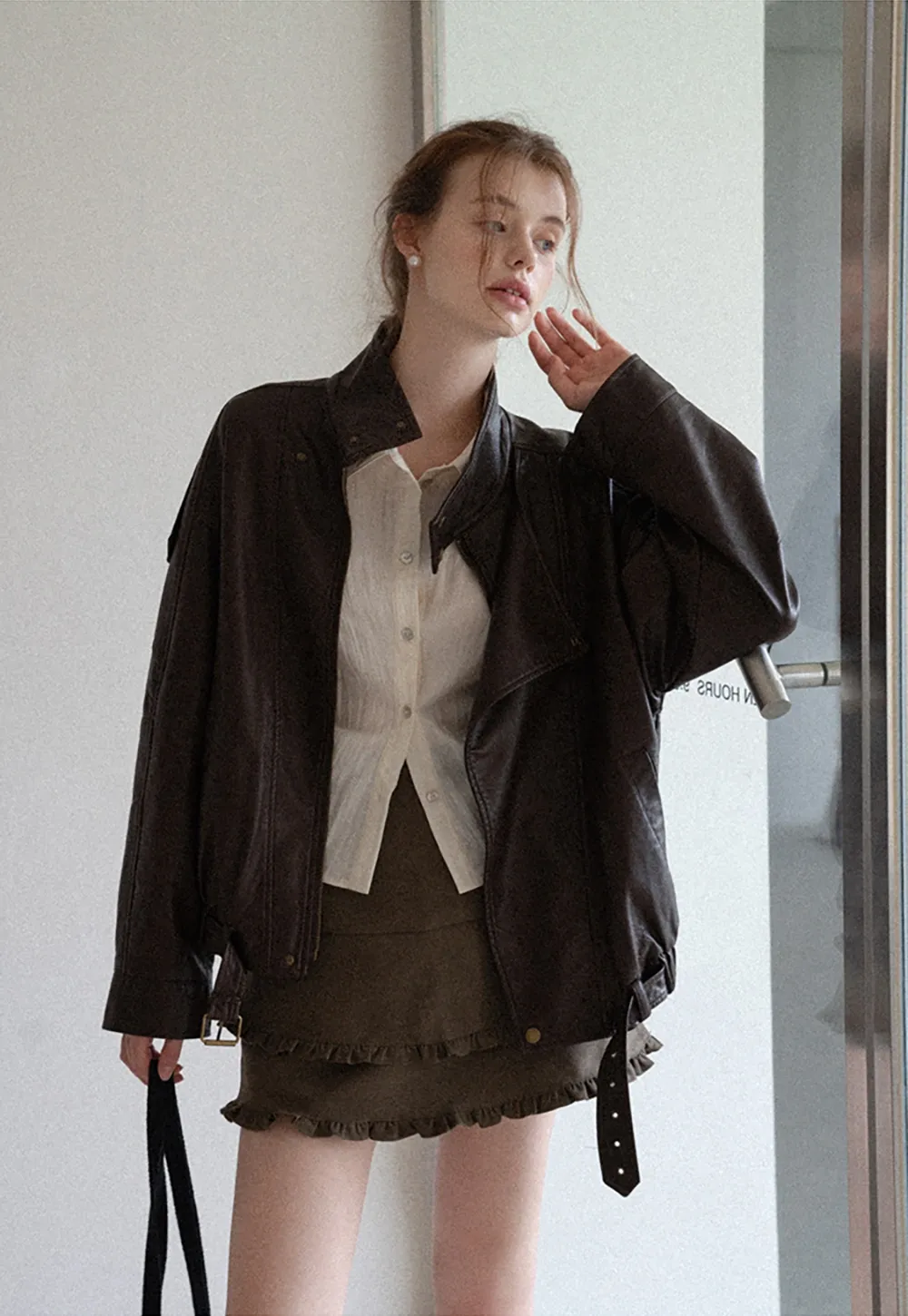 Women's Lightweight Button Down Shirt with 3/4 Sleeves