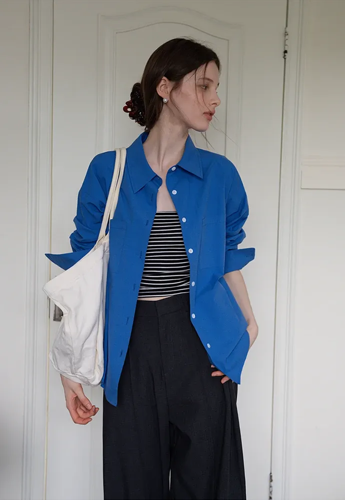 Boxy Two-Pocket Shirt