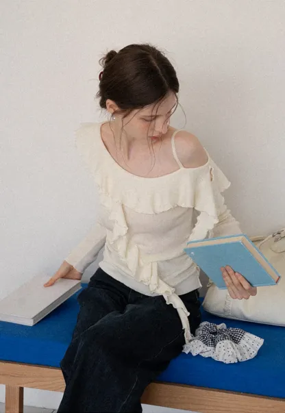 One-Shoulder Ruffle Top