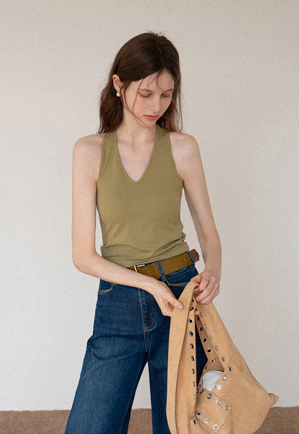 Women's V-Neck Racerback Tank