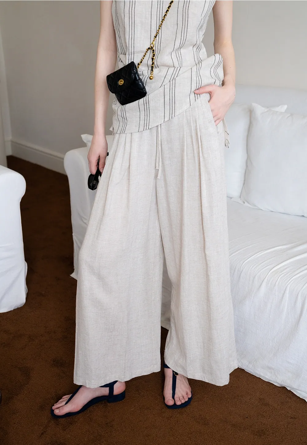 Women's Wide Leg Drawstring Pants