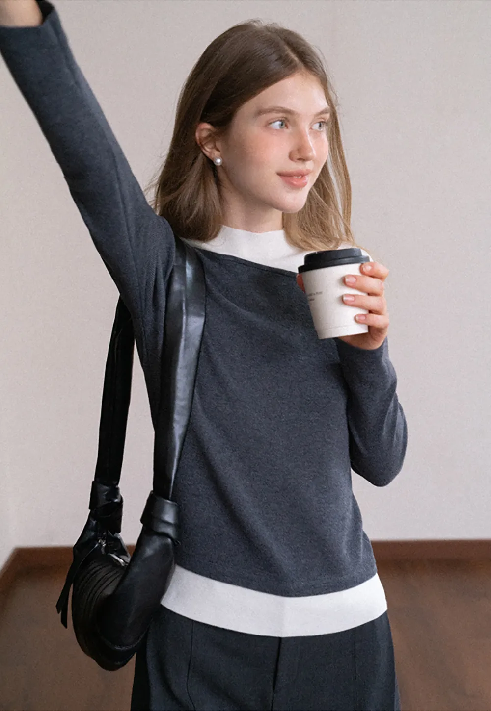 Contrast Panel Knit Top