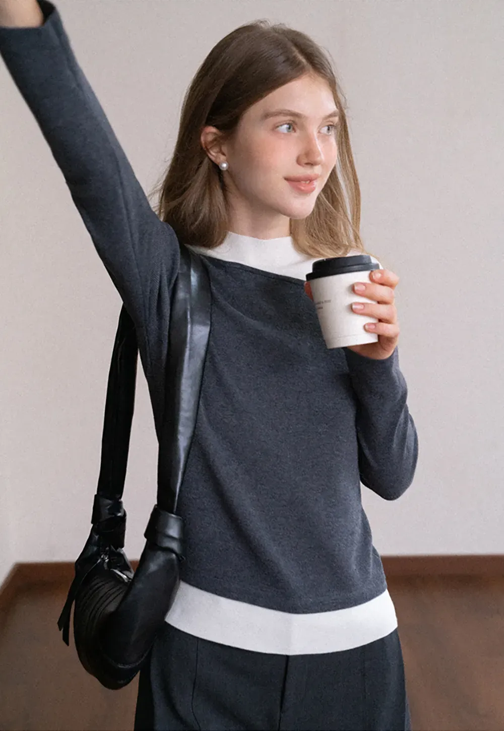 Contrast Panel Knit Top