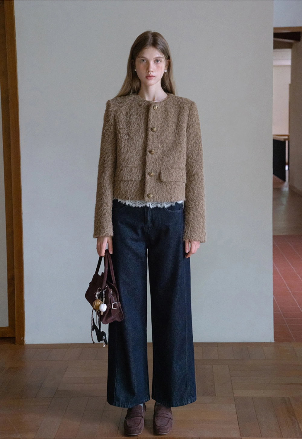 Womens White Long Sleeve Top