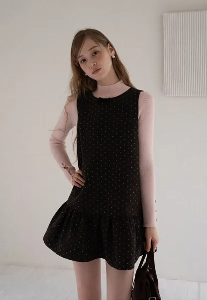 Polka Dot Sleeveless Mini Dress