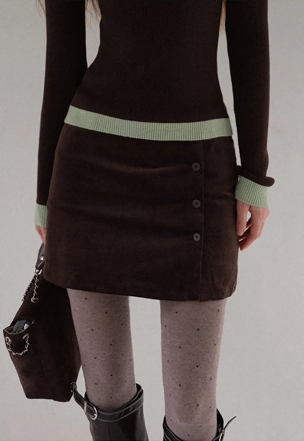 Corduroy Button-Front Shorts