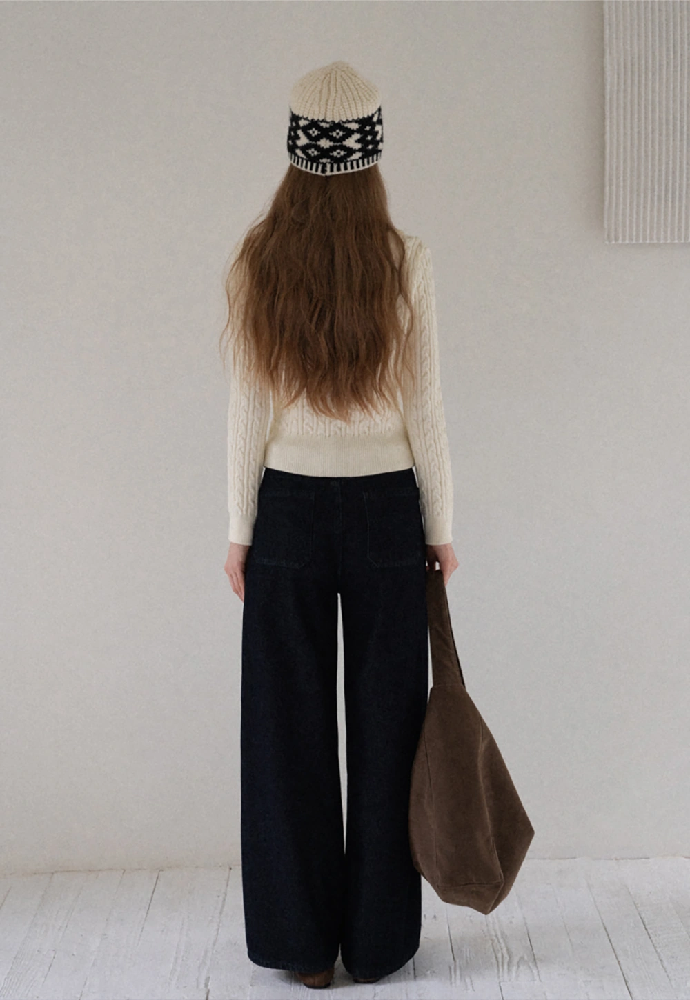 Women Cable Knit Polo Sweater Long Sleeve Slim Fit Pullover