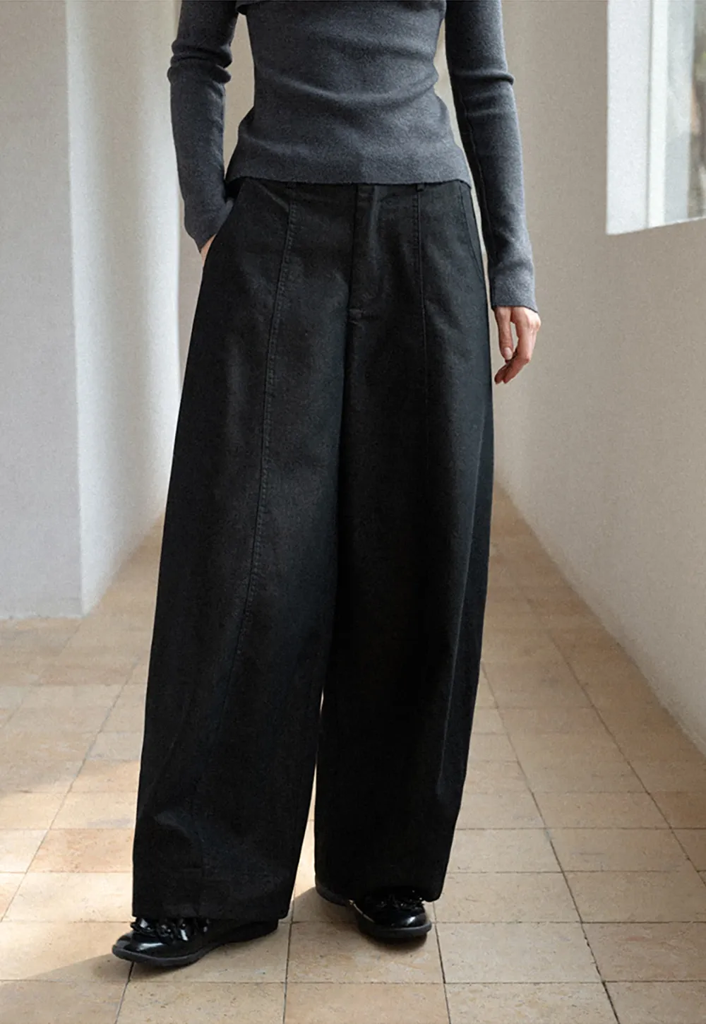 Womens High Waist Wide Leg Pants
