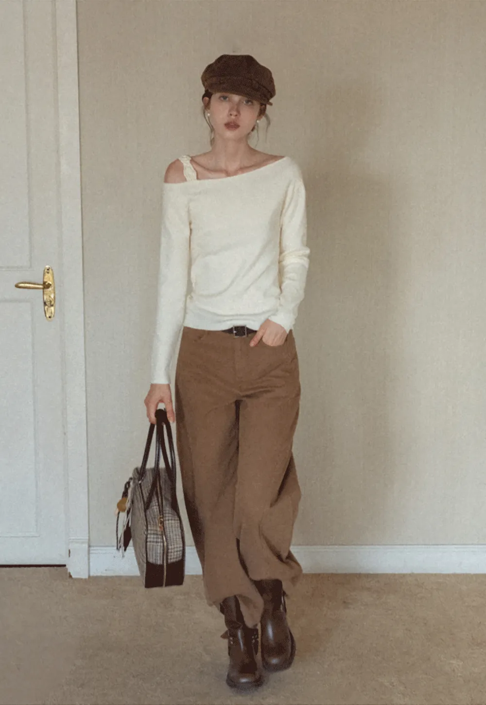 One Shoulder Long Sleeve Top