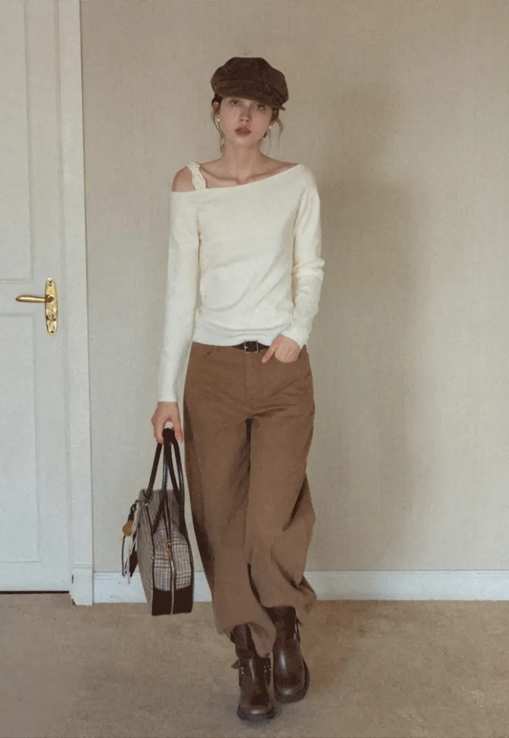 One Shoulder Long Sleeve Top