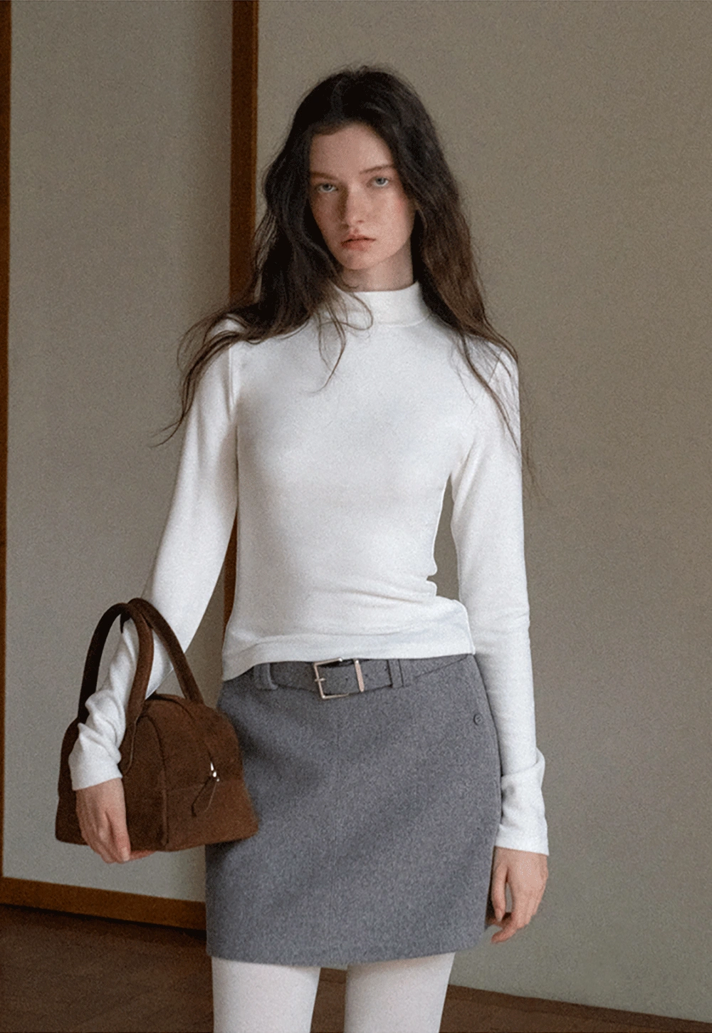 Women Long Sleeve Turtleneck Top