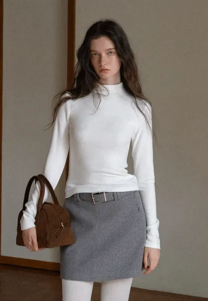 Women Long Sleeve Turtleneck Top