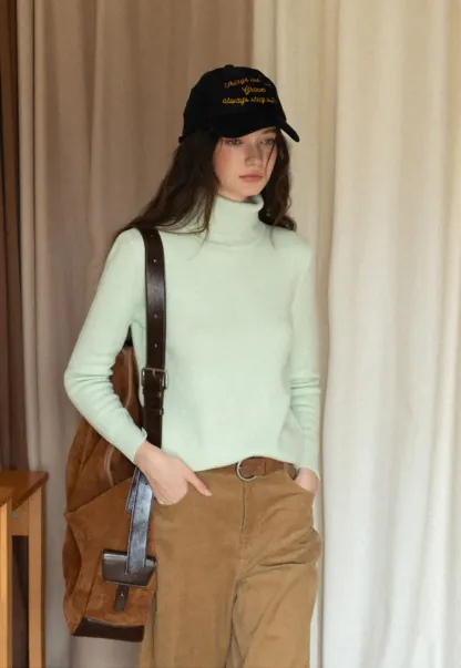 Soft Ribbed Turtleneck Sweater