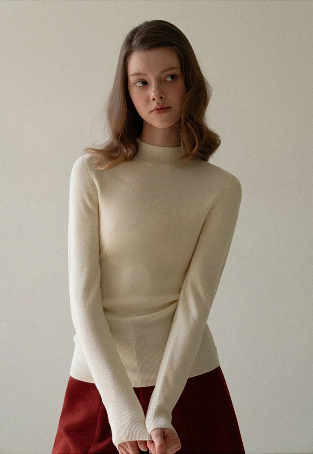 Women Basic Long Sleeve Turtleneck Sweater