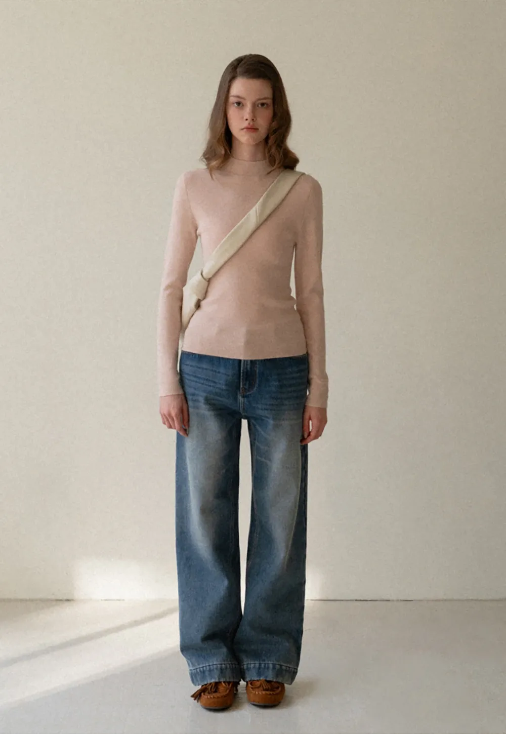 Women Wide-Leg High-Waisted Denim Jeans