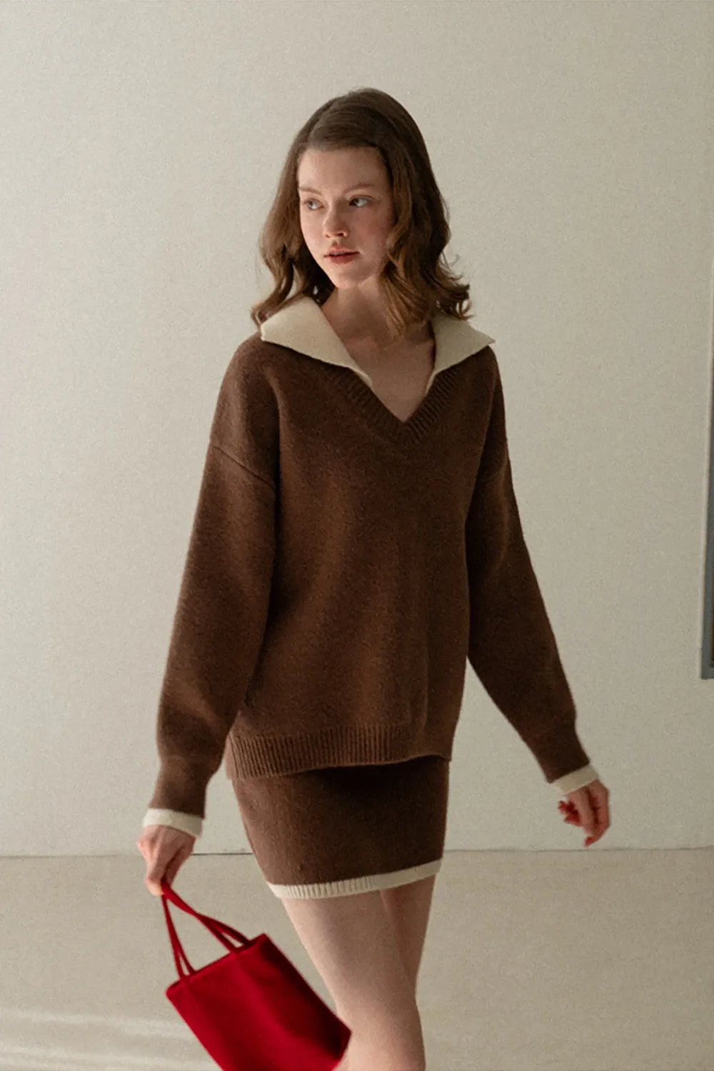 Cozy Knit Sweater and Skirt Set