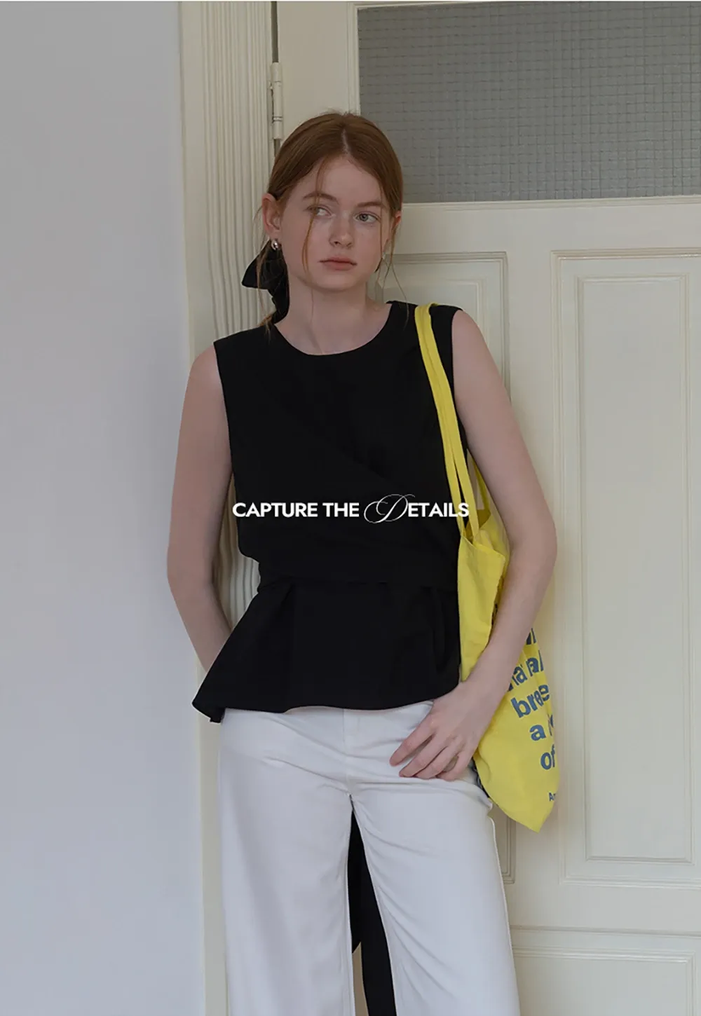 Women’s Twist-Front Sleeveless Peplum Top