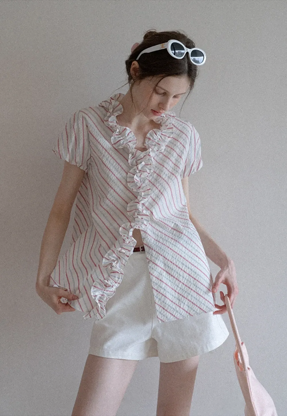 Women’s Belted High-Waist Cotton Shorts