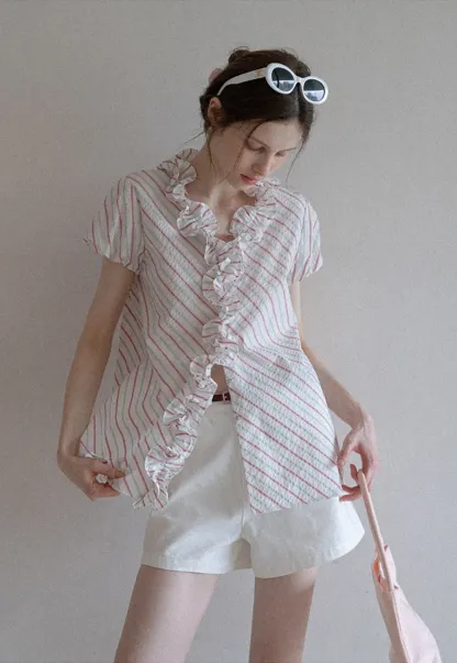 Women’s Belted High-Waist Cotton Shorts