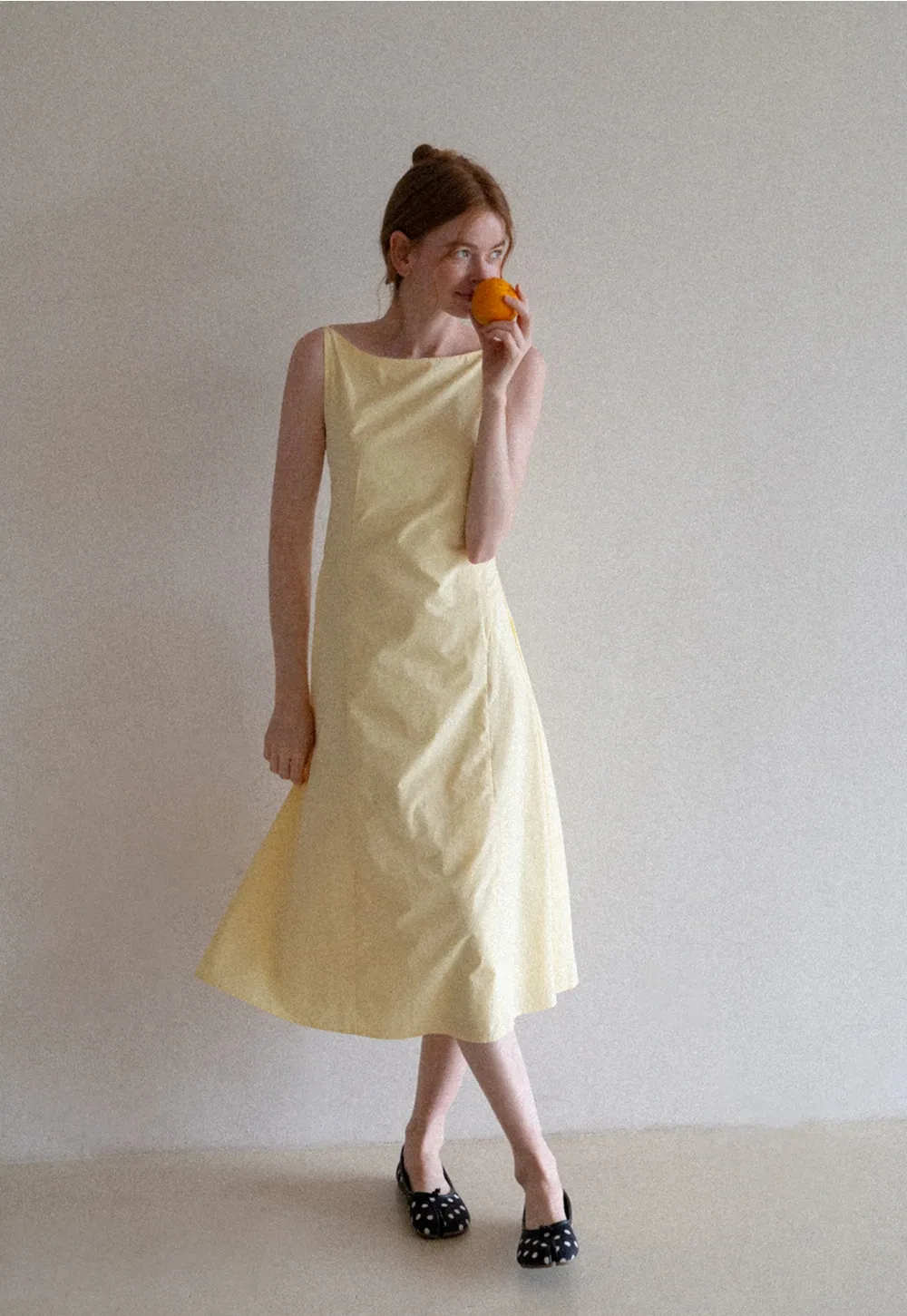 Women’s Boat Neck A-Line Midi Dress