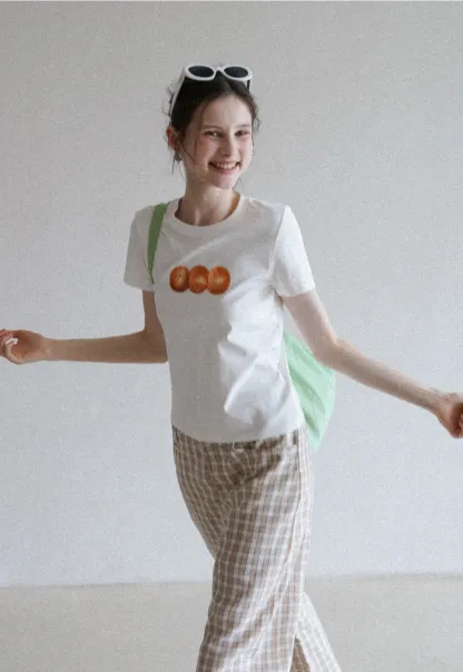 Women’s Cute Bread Print Graphic T-Shirts