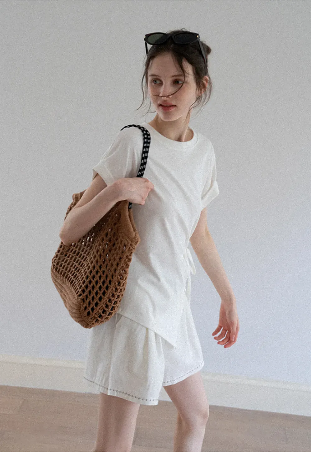Asymmetric Side Tie Tee