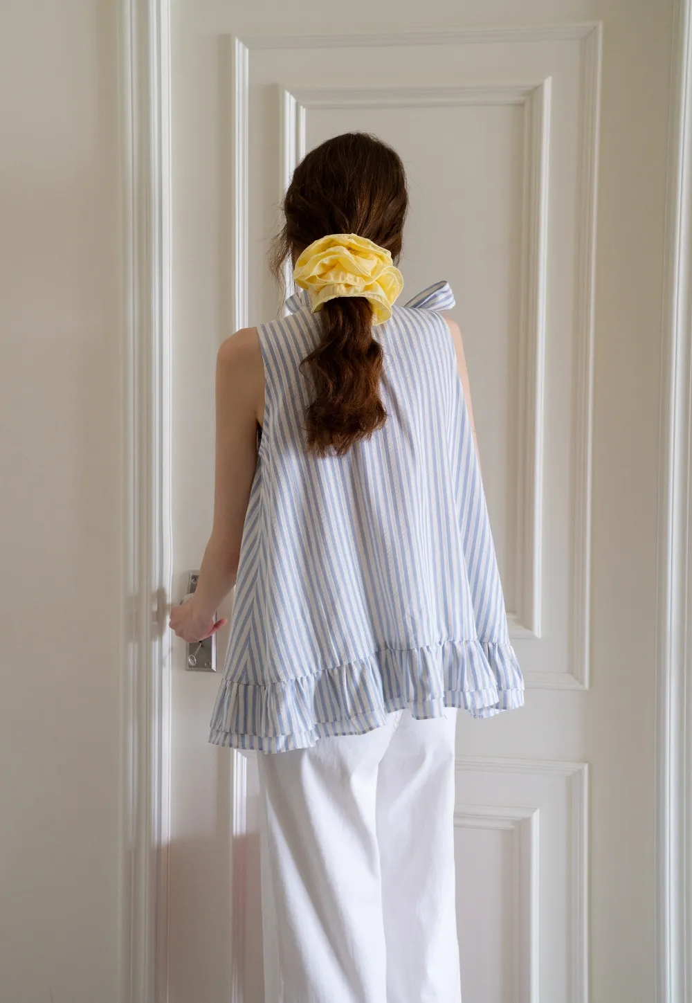 Lightweight Ruffle Trim Shirt