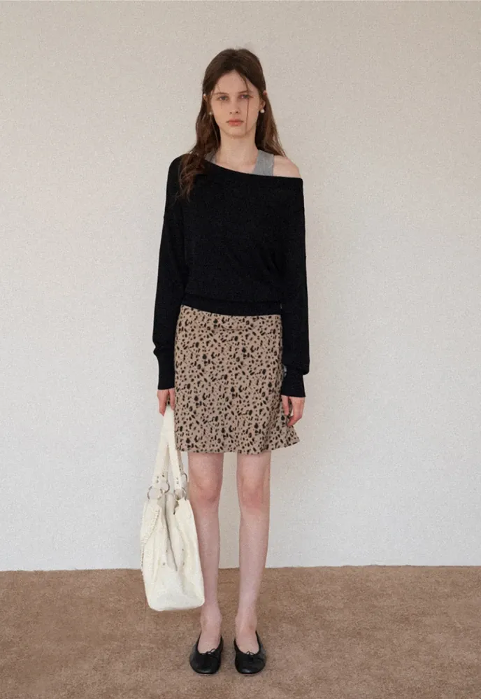 Off-Shoulder Knit Sweater