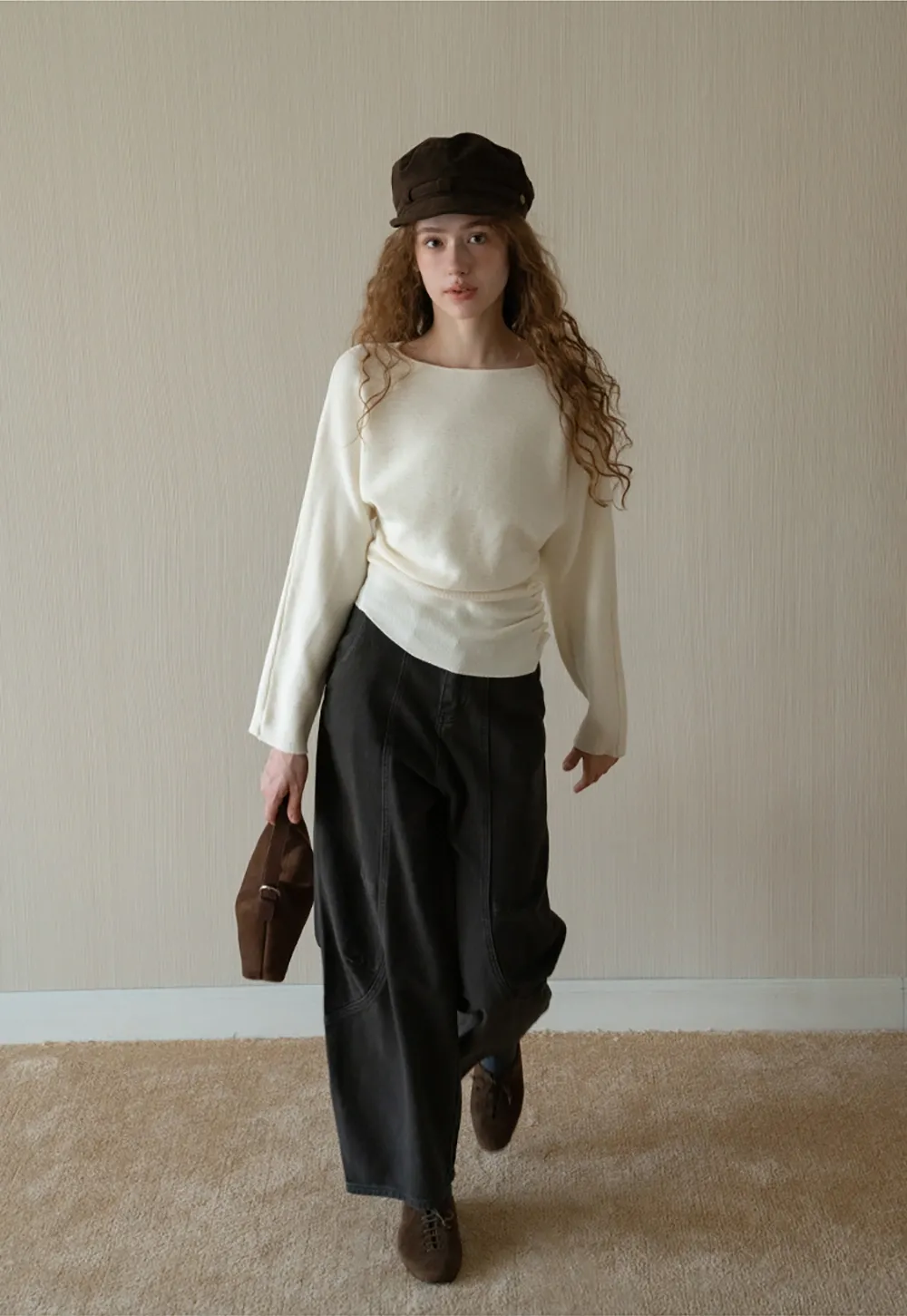 Women’s Boat Neck Knitted Sweater