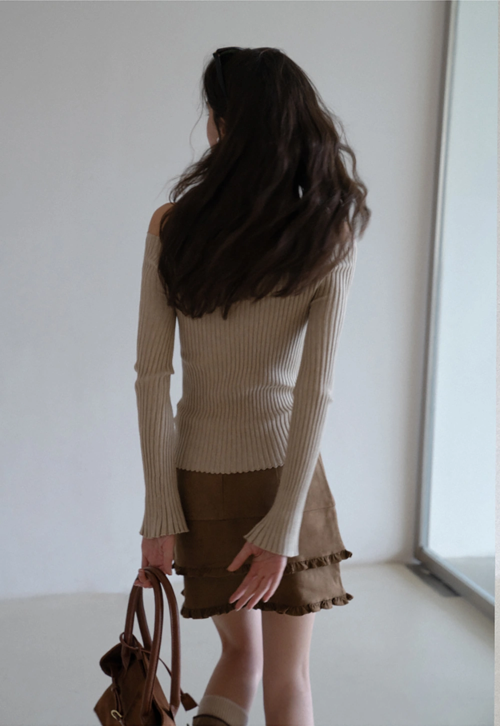 Elegant Off Shoulder Knit Top