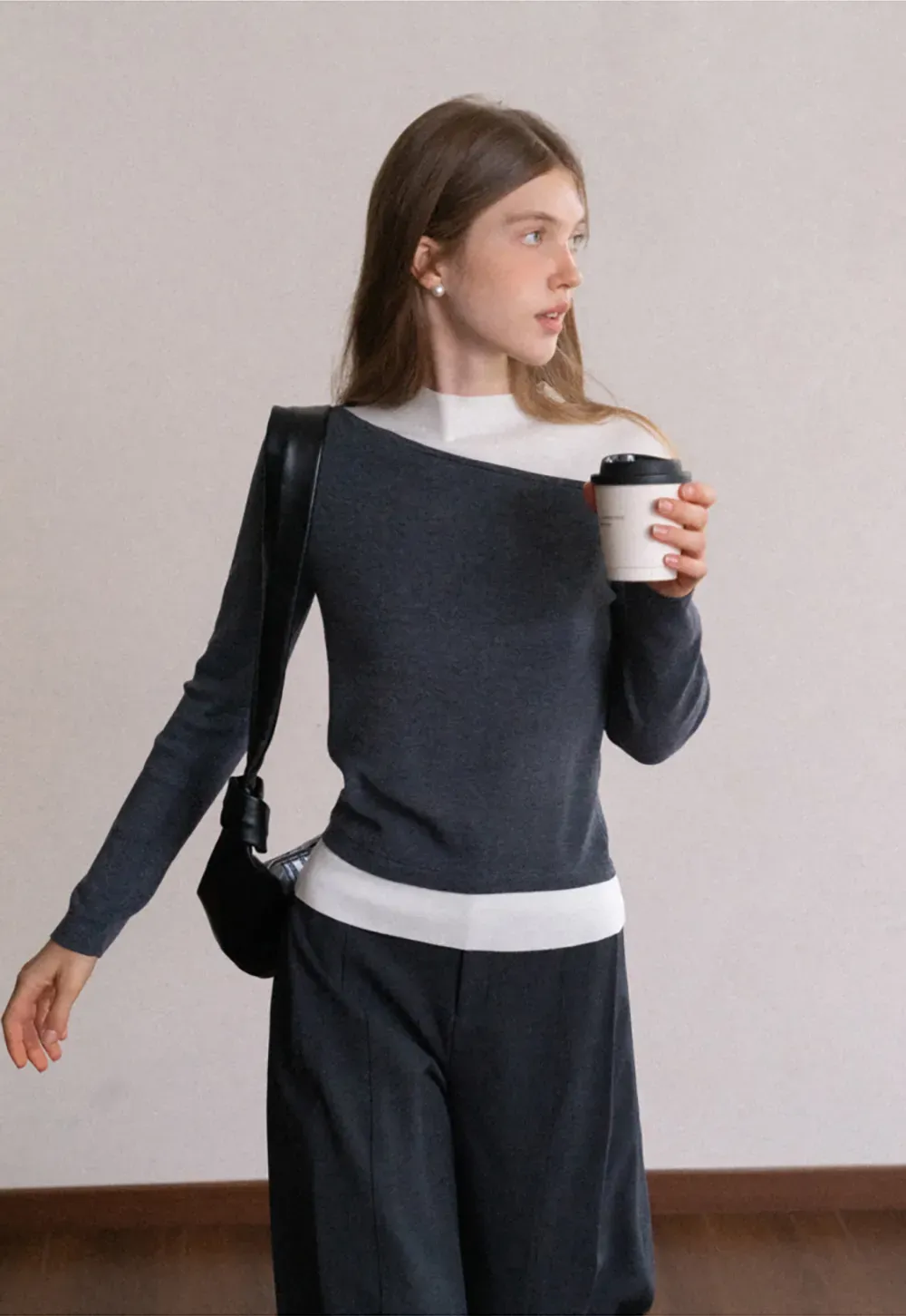 Contrast Panel Knit Top