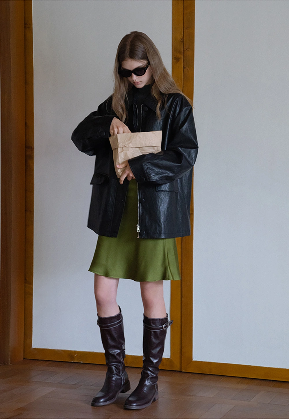 Elegant Satin Midi Skirt