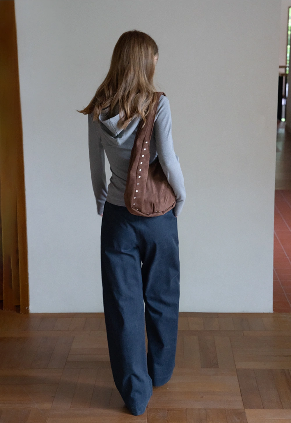 Long Sleeve Hoodie Top with Button Front