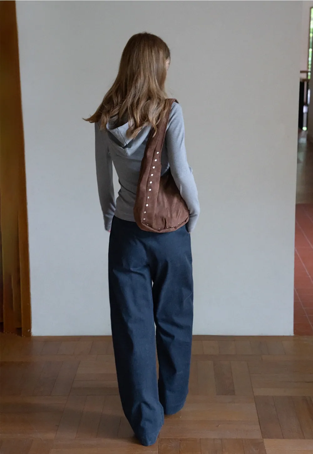 Long Sleeve Hoodie Top with Button Front