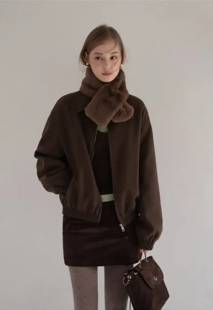 Corduroy Button Front Mini Skirt